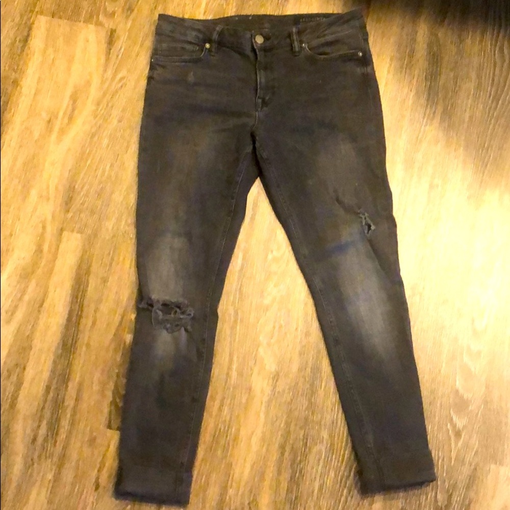 All saints distressed black jeans